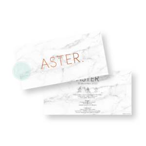 Ontwerp geboortekaartje - Aster