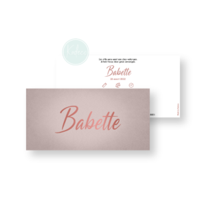 Ontwerp geboortekaartje - Babette