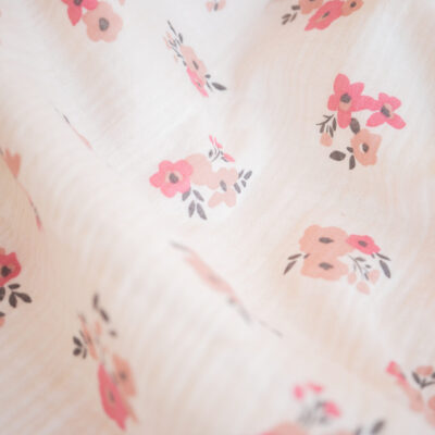 Dekentje met print - Gestreept babyroze