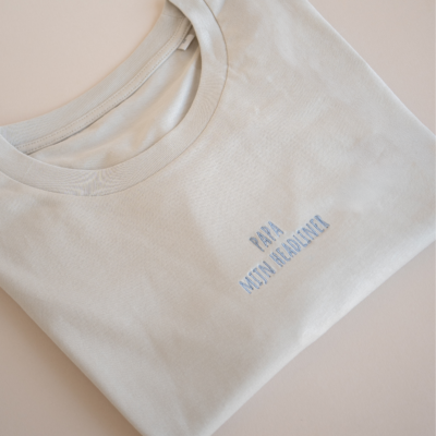 Geborduurd T-shirt - beige - Festival editie