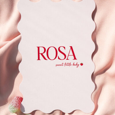 Ontwerp geboortekaartje - Rosa