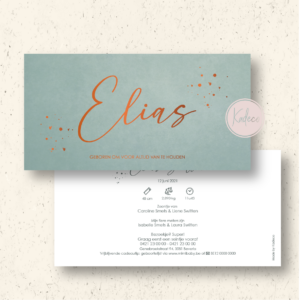 Ontwerp geboortekaartje - Elias