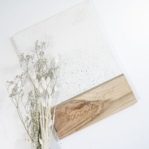 Serveerplank acacia en terrazzo