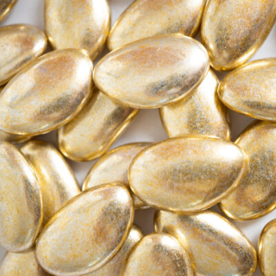 Suikerbonen - metallic goud 55% cacao - Papa Chocolat