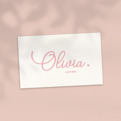 Ontwerp geboortekaartje - Olivia