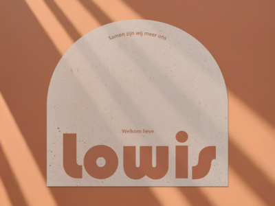 Ontwerp geboortekaartje - Lowie