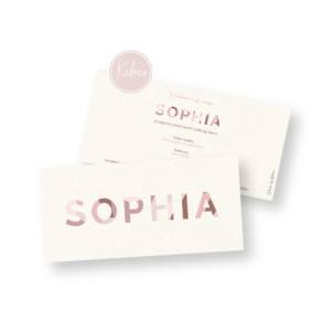 Ontwerp geboortekaartje - Sophia
