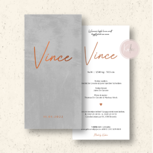 Ontwerp geboortekaartje - Vince